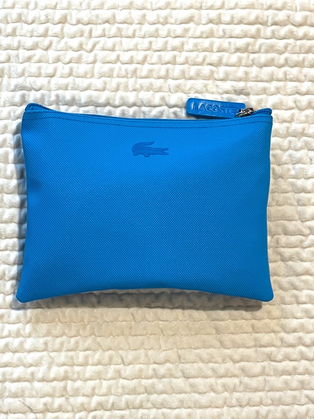Lacoste Turkish Airlines Amenity Turquoise Blue Cosmetic Makeup Bag Kit New